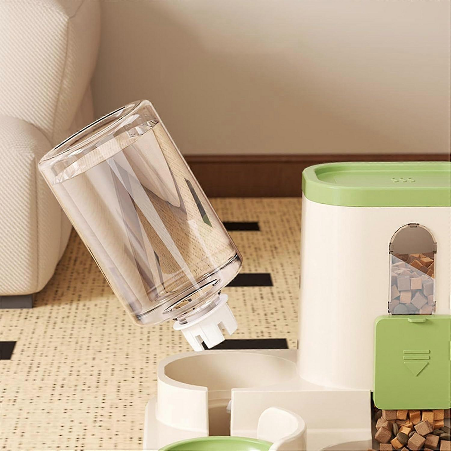 Convenient Pet Food Water Dispenser Large Capacity Feeder Automatic Gravity Cat Dog Food Bowl