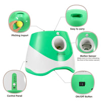 Automatic Dog Ball Launcher, Dog Ball Thrower with 15 Mini Tennis Balls Sizing 2 Inch and Mesh Bag,  Dog Toys Tennis Ball Launcher for Small Dogs with 3 Distance Settings