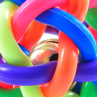 Large and Medium Dogs Rubber Chew Toy Rainbow Ball Colorful Bell Ball Pets 1PCS Diameter 7CM