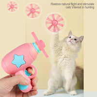 7pc set Cat Fetch Tracks Toy Flying Propellers Disc Saucer Launcher Chasing Game Toy for Pet cat & Dog Exercising & Training