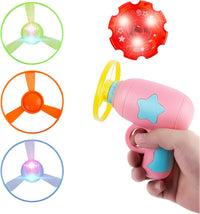 7pc set Cat Fetch Tracks Toy Flying Propellers Disc Saucer Launcher Chasing Game Toy for Pet cat & Dog Exercising & Training