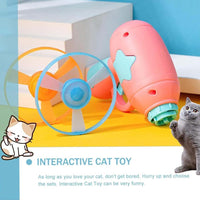 7pc set Cat Fetch Tracks Toy Flying Propellers Disc Saucer Launcher Chasing Game Toy for Pet cat & Dog Exercising & Training