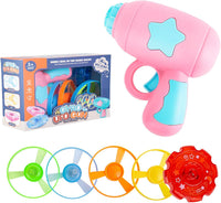 7pc set Cat Fetch Tracks Toy Flying Propellers Disc Saucer Launcher Chasing Game Toy for Pet cat & Dog Exercising & Training