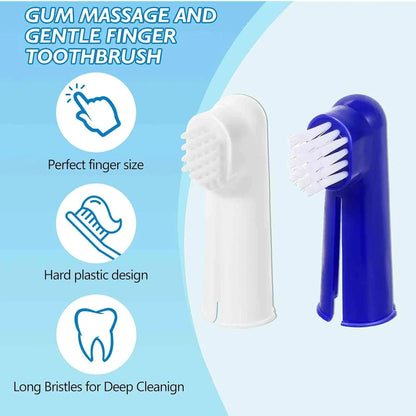 Dental Care Cat and Dogs Toothbrush & Toothpaste Kit for Munchkin - Natural Ingredients Reduce Plaque, Whiten Teeth, Freshen Breath