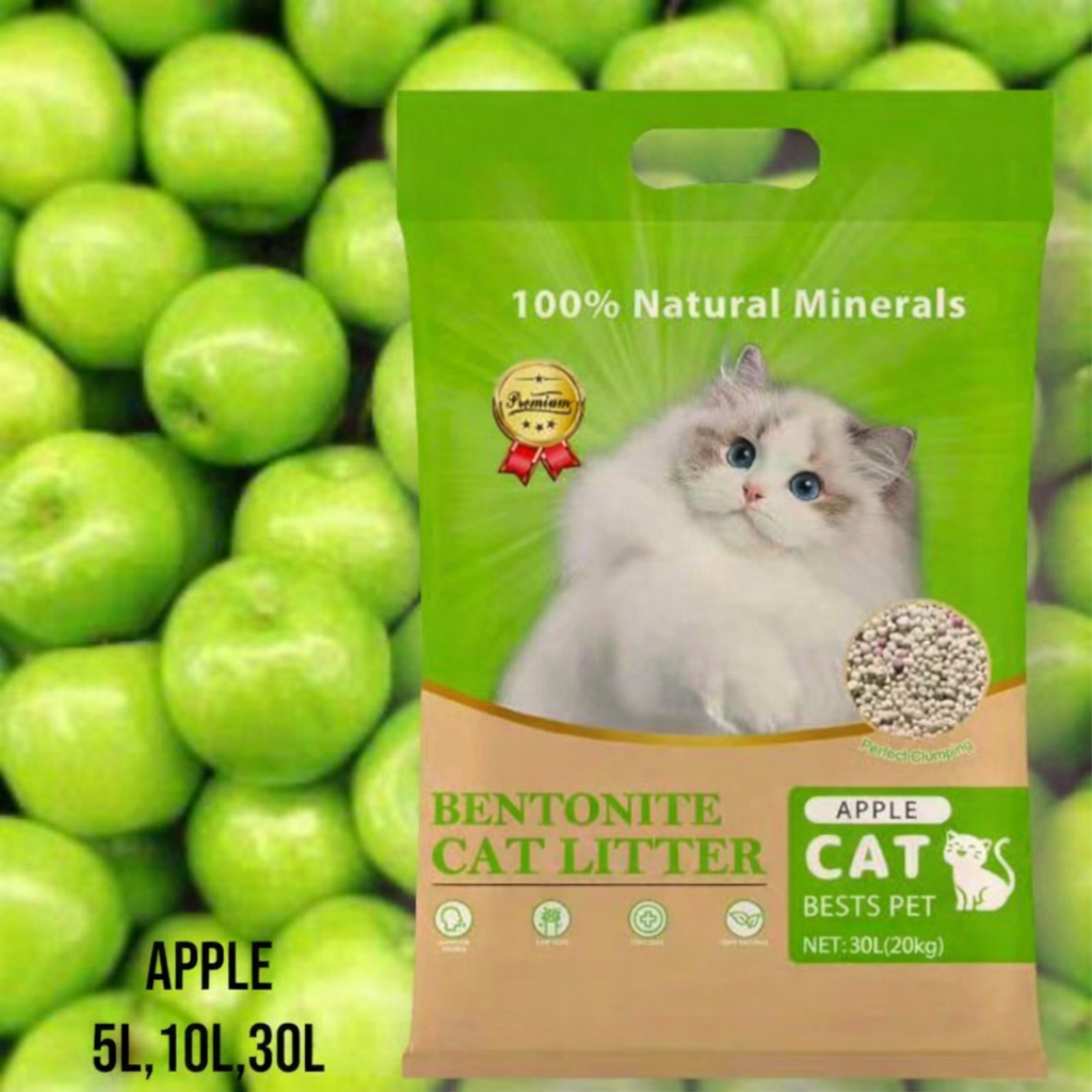 Best Pet Apple Bentonite Cat Litter – Strong Clumping & Fresh Odor Control 5L
