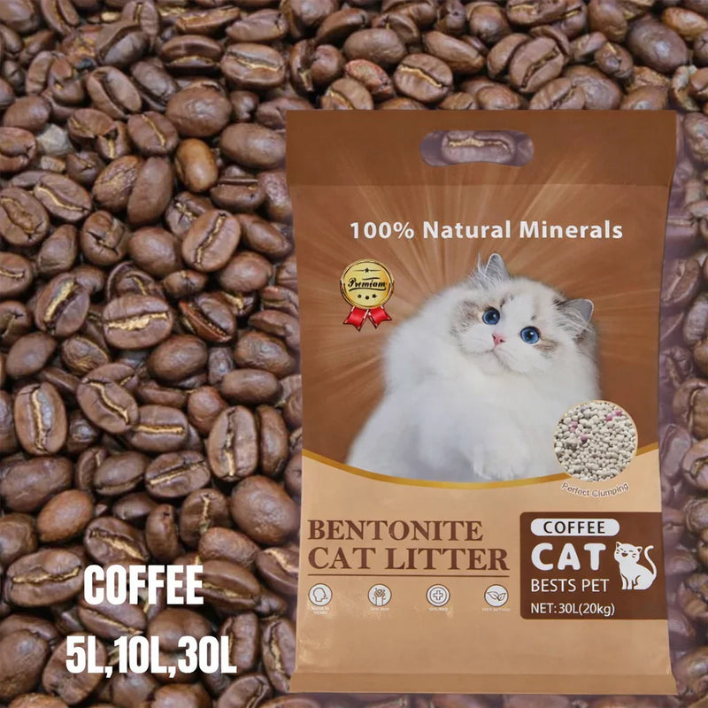 Best Pet Coffee Bentonite Cat Litter – Strong Clumping & Odor Control 5L