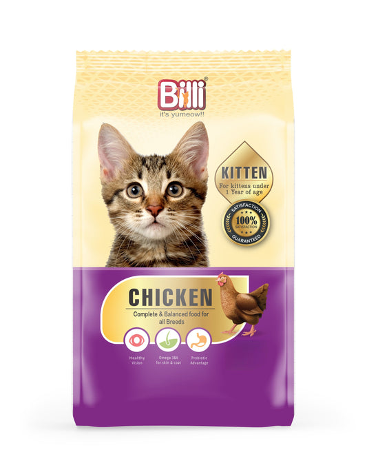 Billi Kitten Cat Dry Food Real Chicken 3KG