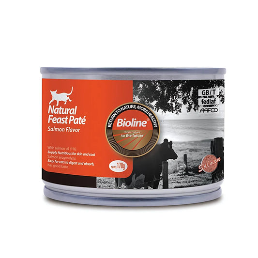 Bioline Natural Feast Paté Canned Cat Food Salmon Flavor 170g