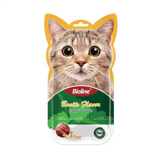 Bioline Catnip Snacks Bonito Flavor Cat Treats 15gX 5 pcs