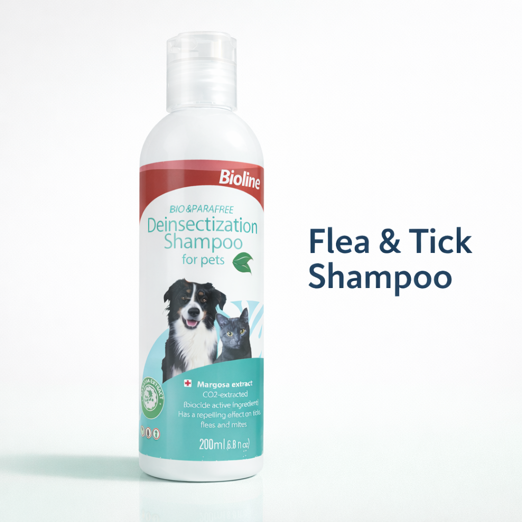 Bioline Deinsectization Flea & Tick Shampoo For Pets 200ml