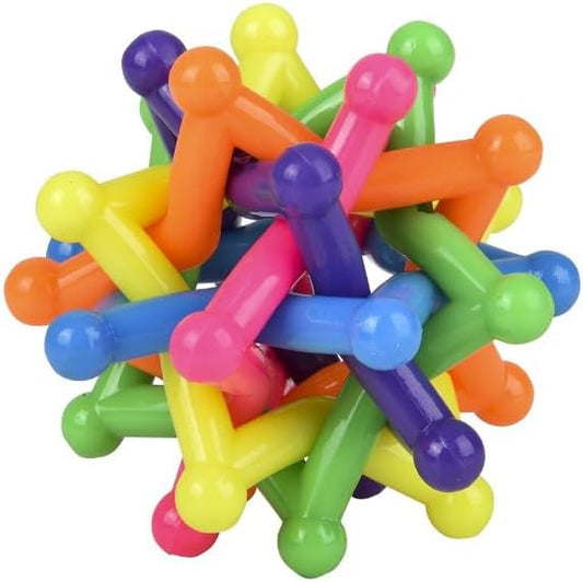 Bouncy Squeezeable Loop Star Tangle Knots Light Up Fidget Ball 6.5CM
