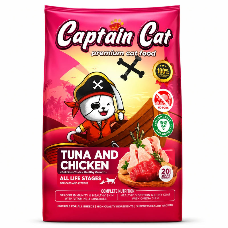 Captain Cat Dry Food Chicken Tuna 20kg All Age