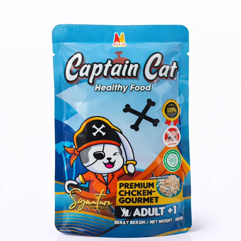 Captain Cat Premium Chicken Gourmet Adult Cat Wet Food 85g