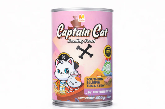 Captain Cat Southern Bluefin Tuna Stew Canned Wet Cat Food Mother & Kitten 400g
