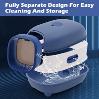 Cat Litter Box with Automatic Sand-Proof cage Sterilization and Deodorization Function With Litter Scoop Easy To Clean Enclosed Extra Large Cat Litter Tray