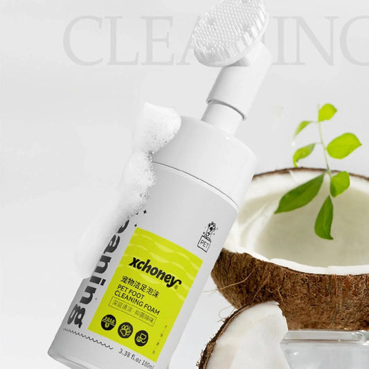 Cat Paw Cleaner | Grooming Cleaner Foaming Pet Feet Cleaner, Safe and Effective Pet Cleaning Supplies with Portable Silicone Brush for Dogs, Kittens, Puppies