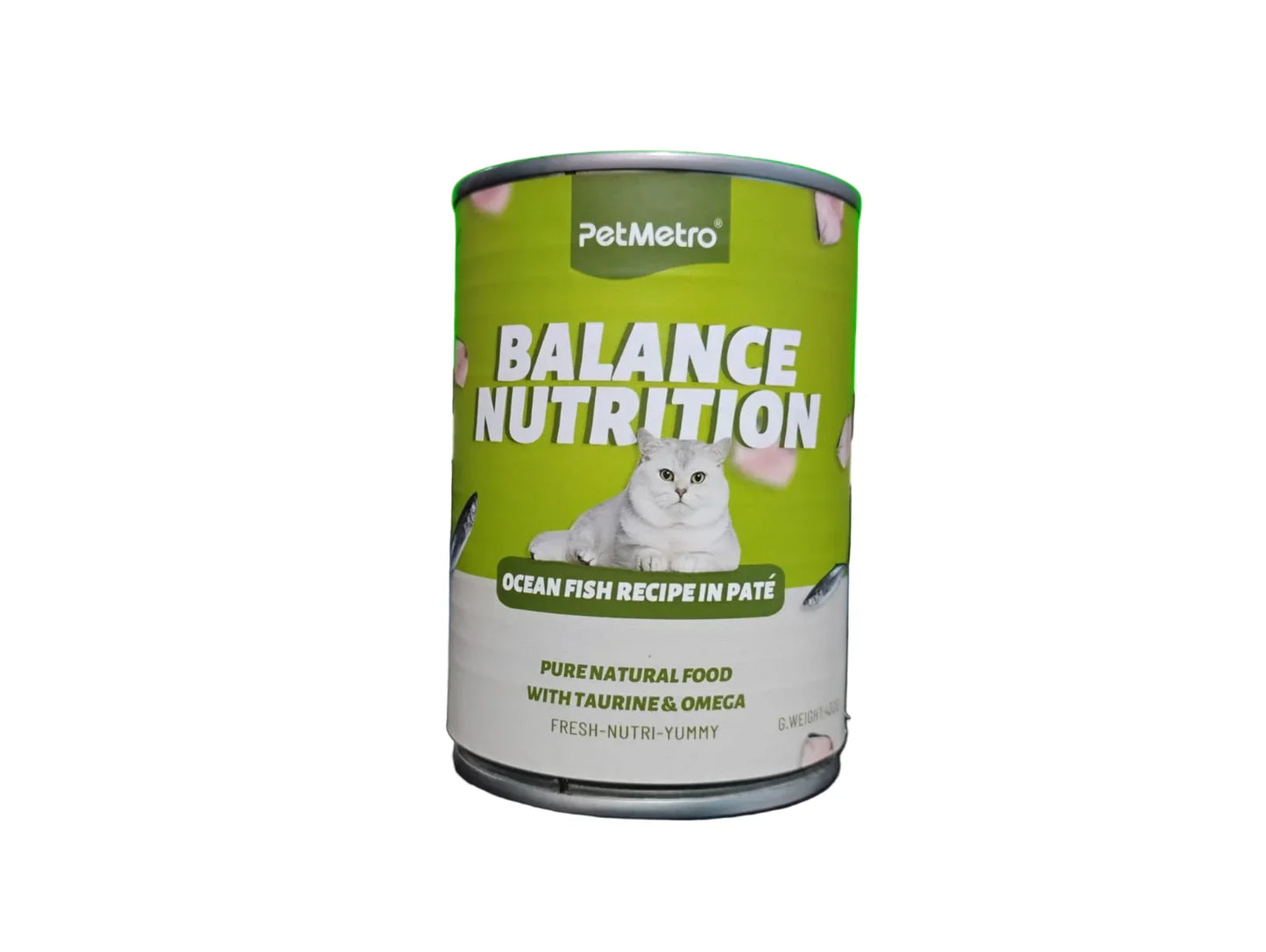 Cat Can Wet Food PetMetro Balance Nutrition Ocean Fish Recipe In Pate – 430 Gram