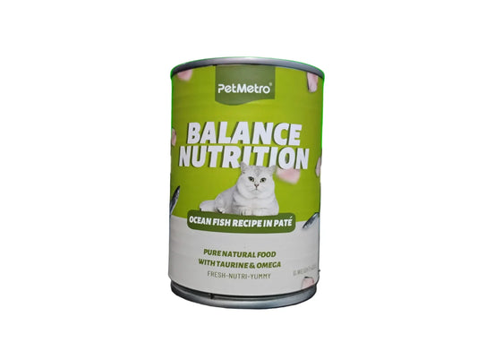 Cat Can Wet Food PetMetro Balance Nutrition Ocean Fish Recipe In Pate – 430 Gram