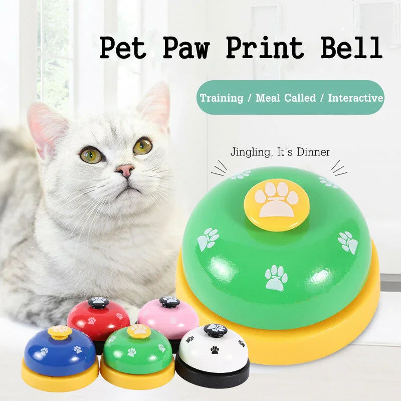 Cat Dog Feeding Dinner Bell Toy Pet Training Ring Bell Educational Toy Pet Training