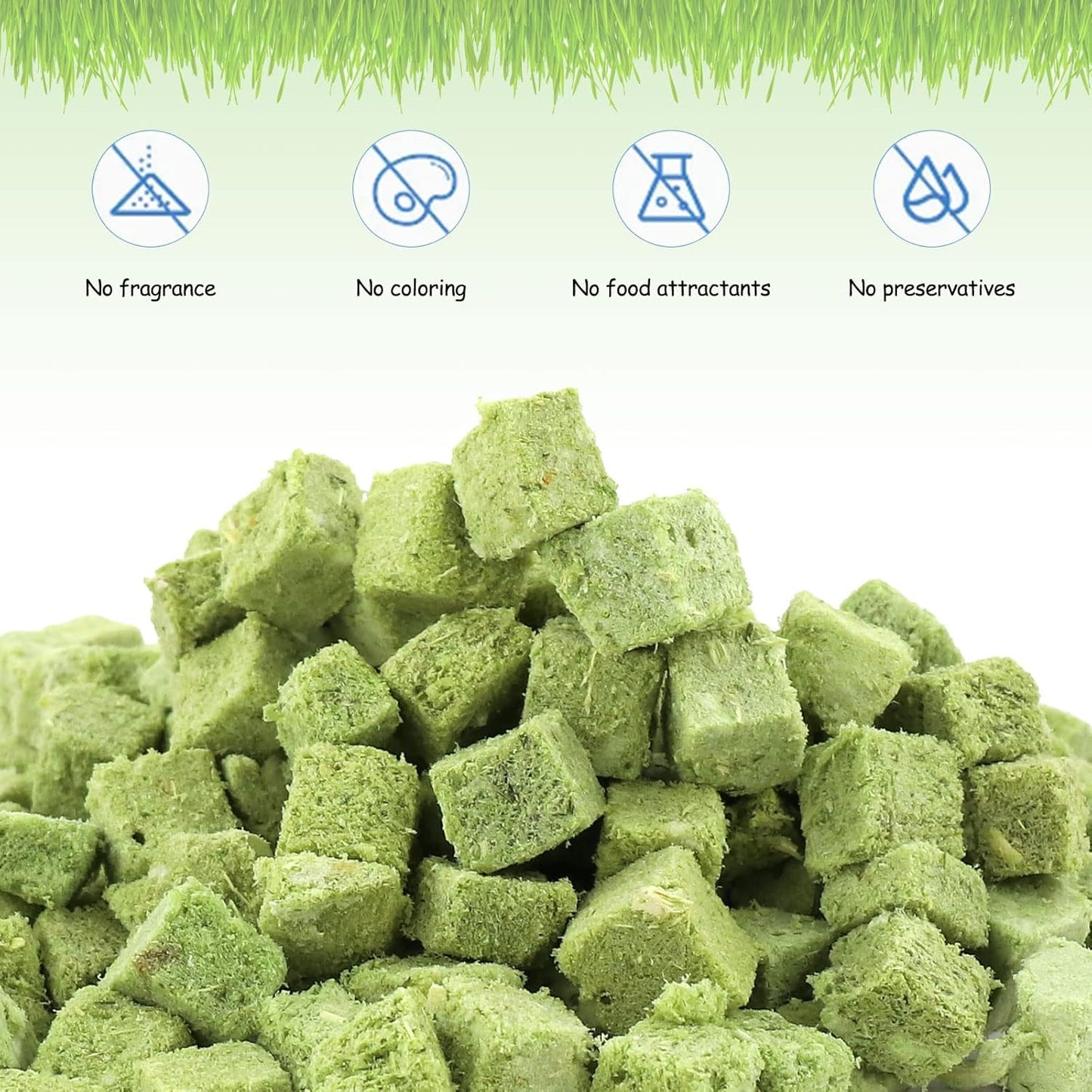 Cat Grass Treats for Cat, 120g Freezed Dried Snacks for Cats, Edible Cats Chew Toys, Kitten Treats for Cleaning Teeth, Remove Hair Ball