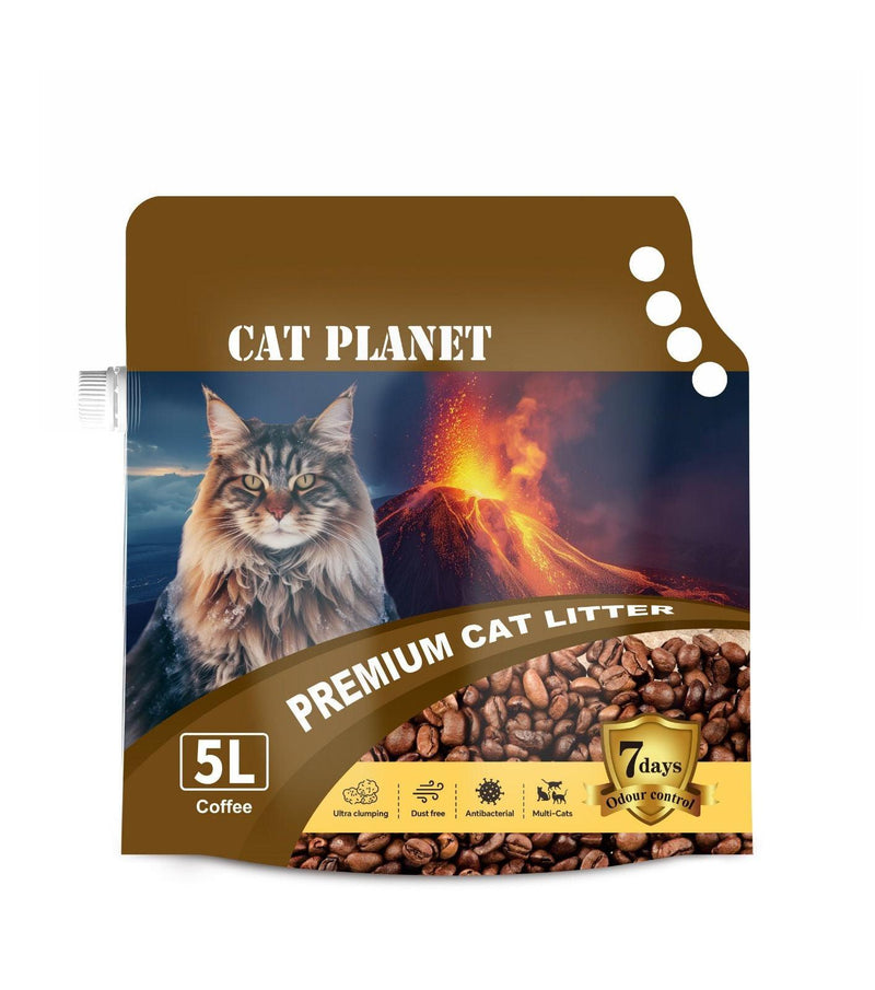 Cat Planet Premium Cat Litter – Coffee (5L)