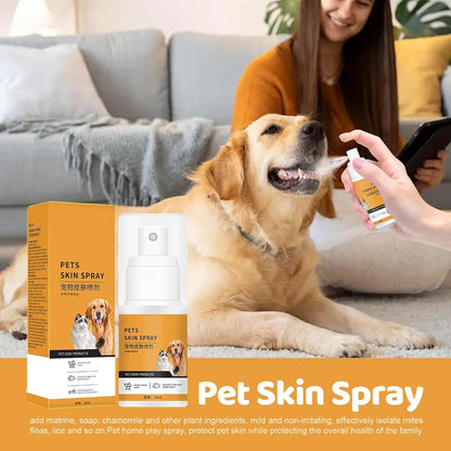 Cat and Dog Anti-Itch Spray, Dog Skin Itching Spray Skin and Coat Moisturizing Natural Skin Care Spray for Pets