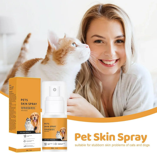 Cat and Dog Anti-Itch Spray, Dog Skin Itching Spray Skin and Coat Moisturizing Natural Skin Care Spray for Pets