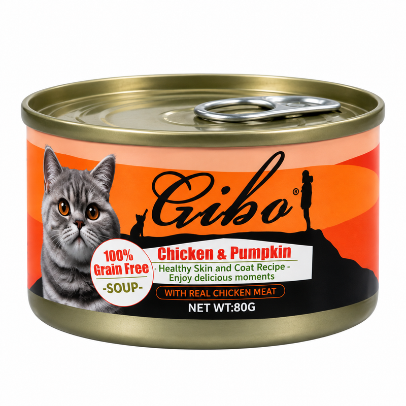 Gibo Chicken & Pumpkin Cat Wet Food – 80g 100% Grain Free