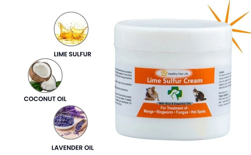Classic's Lime Sulfur Pet Skin Cream for Cats and Dogs 100g