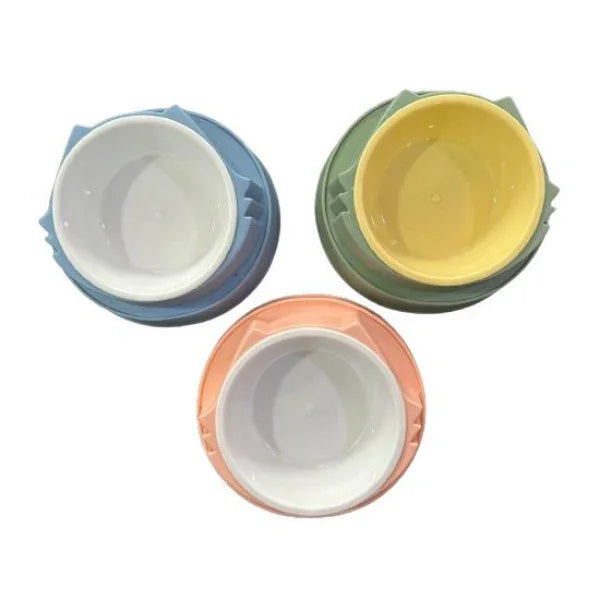 Compartment Plastic Food Bowl Non-Slip Base, Durable & Hygienic 1pcs