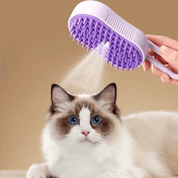 Pet Water Brush, 3 In 1 Water Cat and Dog Brush, Steam Brush For Shedding, Rechargeable (No Warranty)