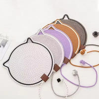 Cotton Rope Cat Scratcher Board, Scratching Post Mat, Claw Sharpener, Scratching Bed Mat, Toy