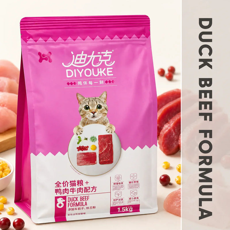 DiYouke Duck Beef Formula Cat Food (1.5kg) – All Life Stages