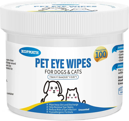 Dog Eye Wipes, Tear Stain Wipes for Dogs, Big & Thick Cat Eye Wipes for Dogs, Mild Ingredients, Texturized-1