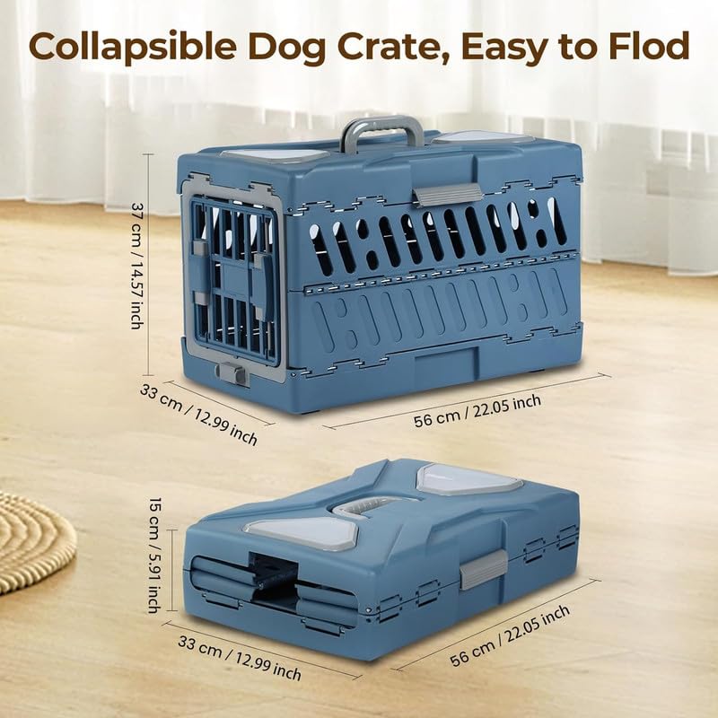 Airline pet Transport Crate Foldable pet cage Top Handle Travel Carrier Cat and Dog Airline Crate Foldable pet Carrier for Aircraft Top Handle pet Carrier for Going Out