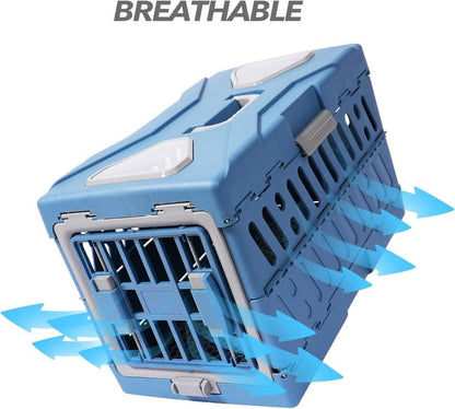 Airline pet Transport Crate Foldable pet cage Top Handle Travel Carrier Cat and Dog Airline Crate Foldable pet Carrier for Aircraft Top Handle pet Carrier for Going Out