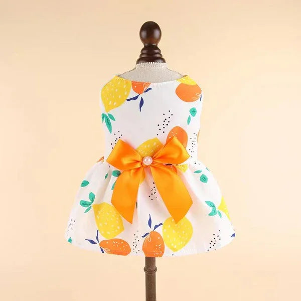 Floral Dog Dress Cute Dog Skirt Pet Dress Summer Pet Clothes for Puppy Small Cats