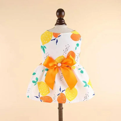 Floral Dog Dress Cute Dog Skirt Pet Dress Summer Pet Clothes for Puppy Small Cats