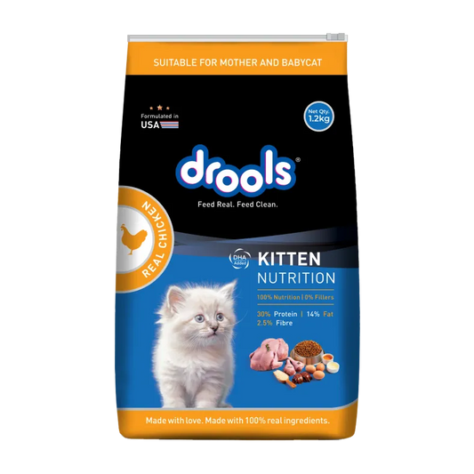 Drools Kitten(1-12 Months) Dry Cat Food, Real Chicken Flavour 3 Kg