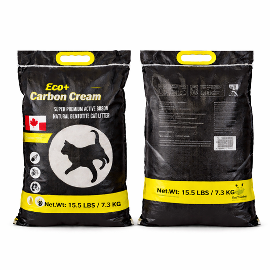 Eco+ Carbon Cream Cat Litter – Advanced Odor Control & Strong Clumping 15.5 LBS