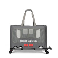 Pet Travel Carrier with Wheels - Expandable Rolling Carrier for Small Dogs & Cats, Breathable Mesh, Secure Locking Zippers for Car & Air Travel