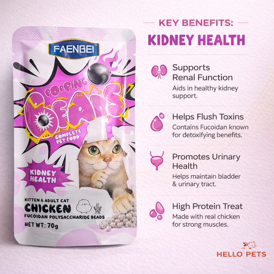 Faenbei Popping Beads Chicken Cat Food – Kidney Health (70g) Pouch
