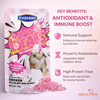 Faenbei Popping Beads Chicken Cat Snack – Antioxidant Immune Boost (70g)