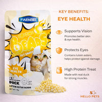 Faenbei Popping Beads Duck Cat Snack – Eye Health Support (70g)