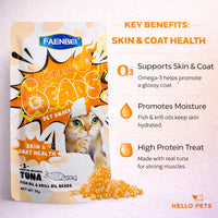 Faenbei Popping Beads Tuna Cat Snack – Skin Coat Health (70g)