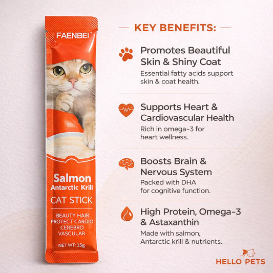 Faenbei Salmon  Antarctic Krill Cat Stick 15g Pet Snack Treats