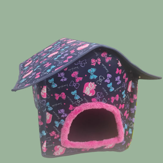 Foldable Soft Square Shape Pet Cat House Large