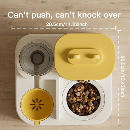 2-in-1 Pet Water Feeder - Large Capacity Automatic Cat Feeder, Automatic Cat Food Dispenser for Indoors