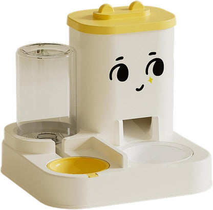 2-in-1 Pet Water Feeder - Large Capacity Automatic Cat Feeder, Automatic Cat Food Dispenser for Indoors