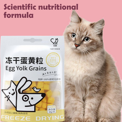 Freeze-dried Egg Yolk Granules Beautify Smoothing Cat Food Freeze-dried Snacks